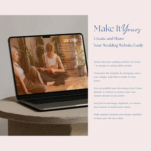 Instant Download - Canva Template Retro Wedding Website Template