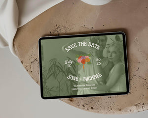 Instant Download - Canva Template Retro Wedding Website Template