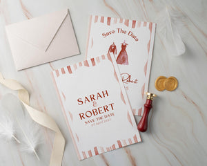 BeyzaLab Rustic Save The Date Invite