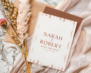 BeyzaLab Rustic Save The Date Invite
