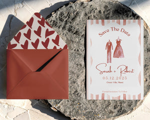 BeyzaLab Rustic Save The Date Invite