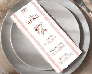 BeyzaLab Rustic Wedding Menu Cards