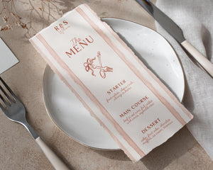 BeyzaLab Rustic Wedding Menu Cards