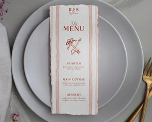 BeyzaLab Rustic Wedding Menu Cards