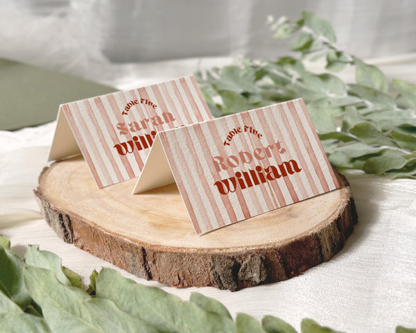 BeyzaLab Rustic Wedding Place Cards