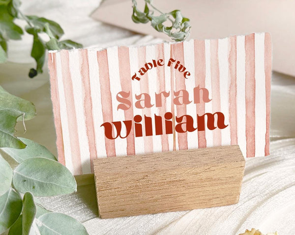 BeyzaLab Rustic Wedding Place Cards