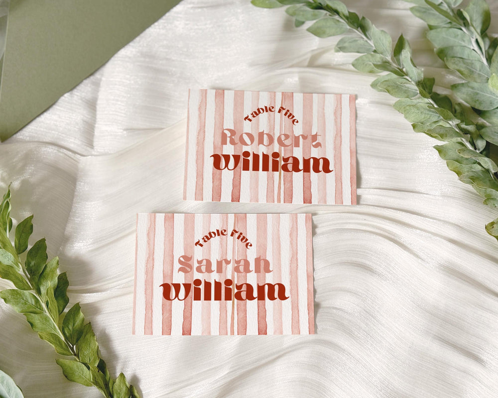 BeyzaLab Rustic Wedding Place Cards