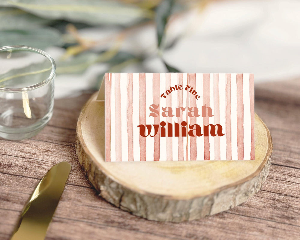 BeyzaLab Rustic Wedding Place Cards