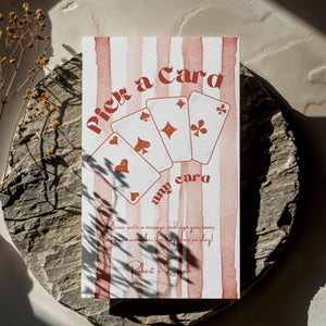 BeyzaLab Rustic Wedding Playing Cards Sign Template