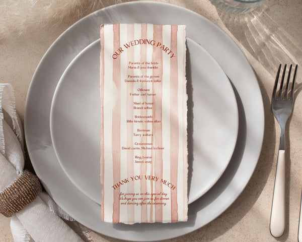 BeyzaLab Rustic Wedding Program Template
