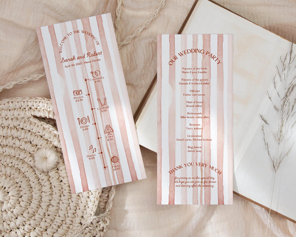 BeyzaLab Rustic Wedding Program Template