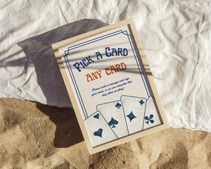 Retro Wedding Playing Cards Sign