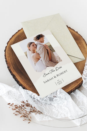 BeyzaLab Save The Date Invite with Photo