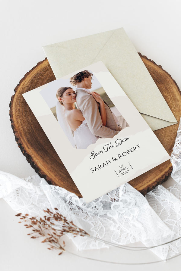 BeyzaLab Save The Date Invite with Photo