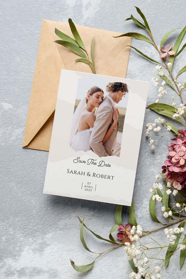 BeyzaLab Save The Date Invite with Photo