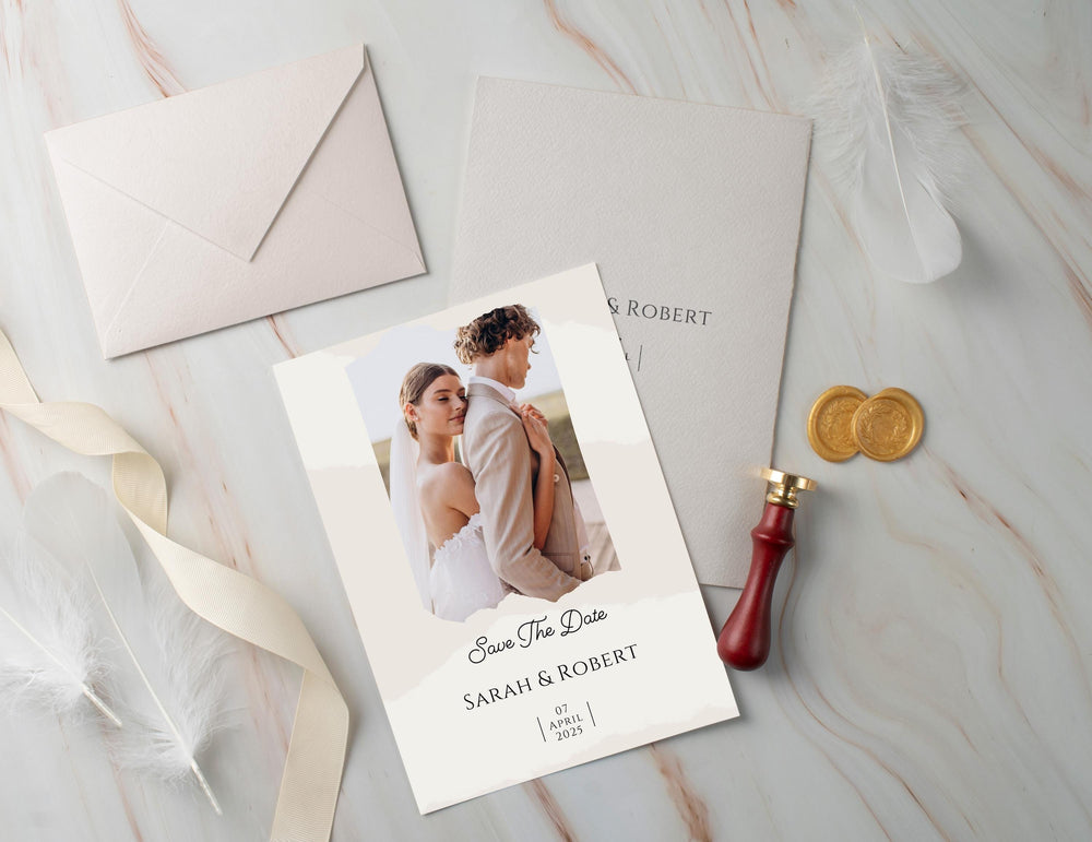 BeyzaLab Save The Date Invite with Photo