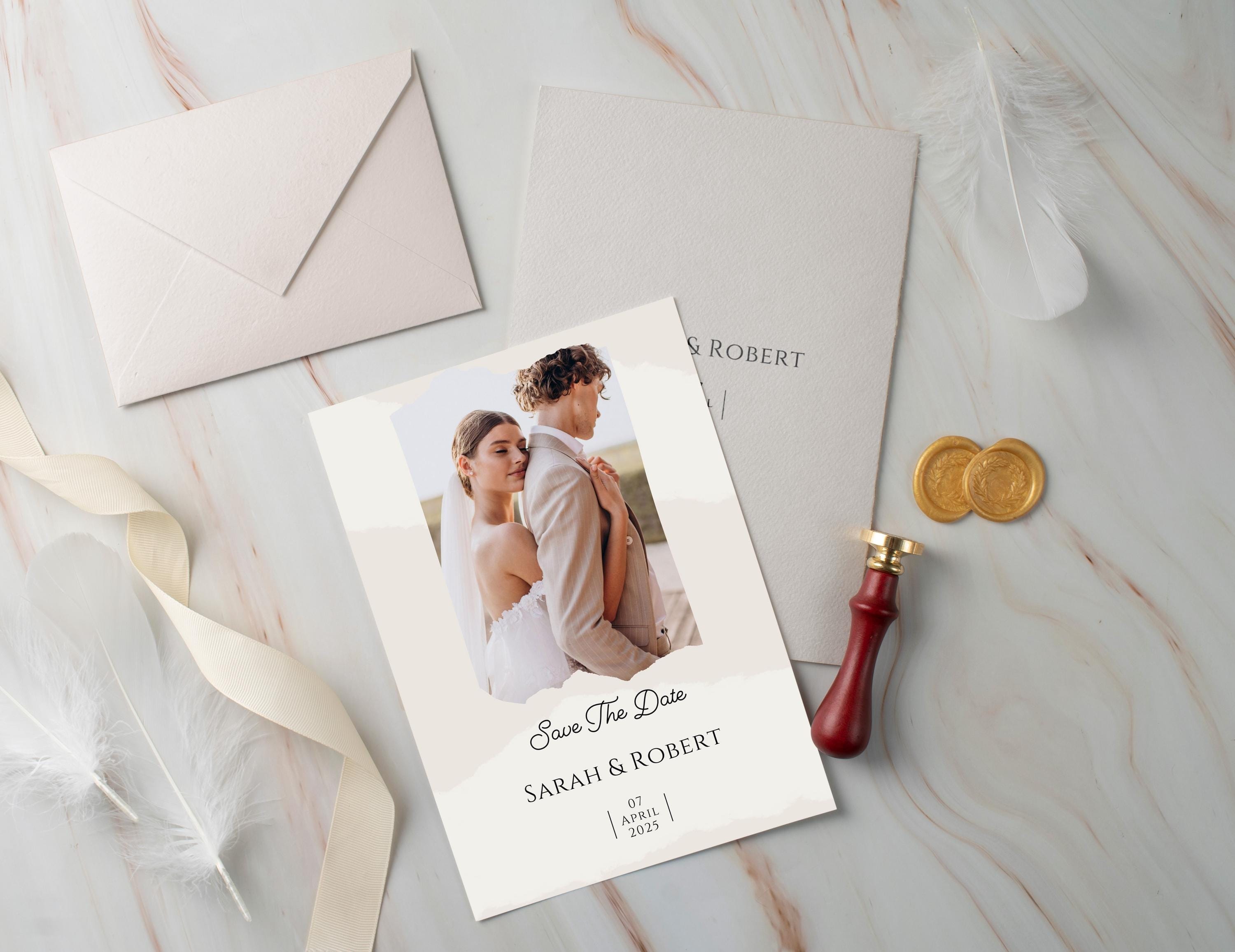 BeyzaLab Save The Date Invite with Photo