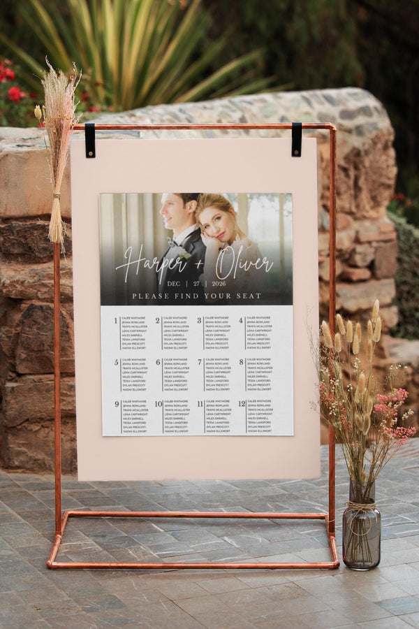 BeyzaLab Seating Chart Sign With Photo