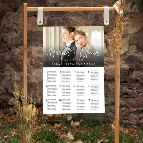 BeyzaLab Seating Chart Sign With Photo