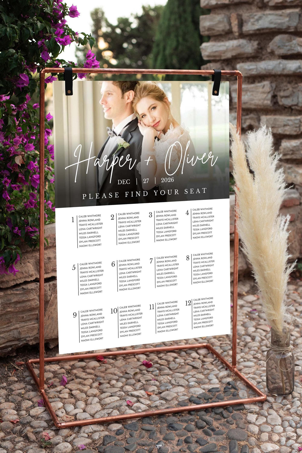 BeyzaLab Seating Chart Sign With Photo