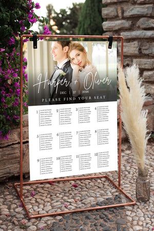 BeyzaLab Seating Chart Sign With Photo