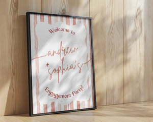 BeyzaLab Terracotta Engagement Party Sign