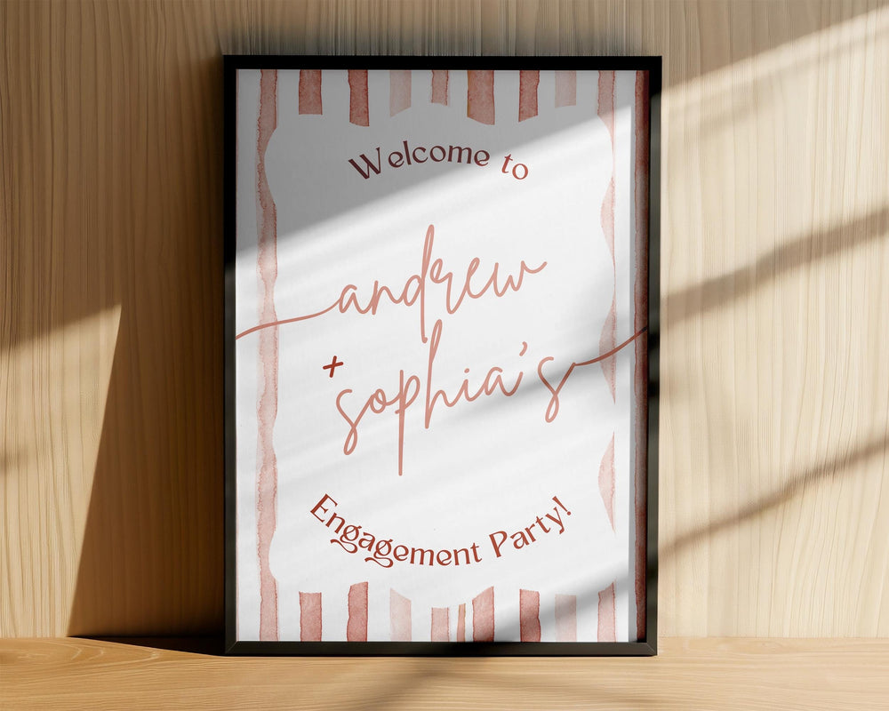 BeyzaLab Terracotta Engagement Party Sign