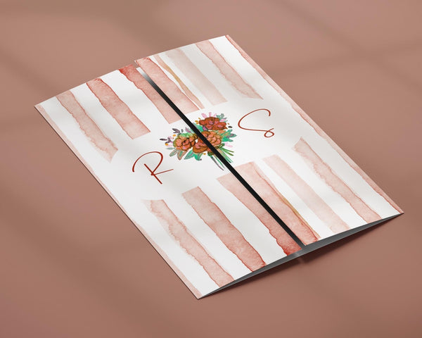 BeyzaLab Terracotta Gatefold Wedding Invitation