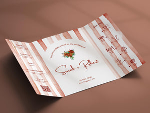 BeyzaLab Terracotta Gatefold Wedding Invitation