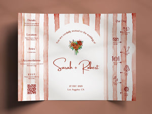BeyzaLab Terracotta Gatefold Wedding Invitation