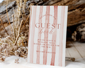 BeyzaLab Terracotta Wedding Guest Book Sign