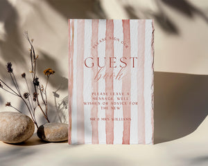 BeyzaLab Terracotta Wedding Guest Book Sign