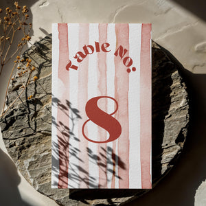 BeyzaLab Terracotta Wedding Table Numbers