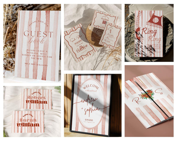 BeyzaLab Terracotta Wedding Template Bundle