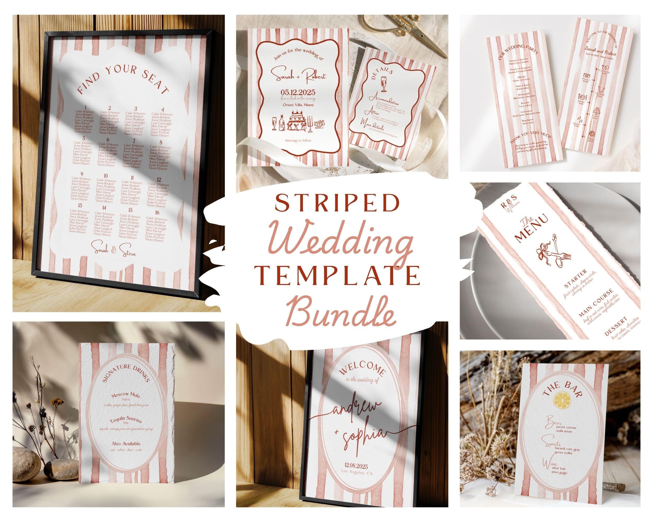 BeyzaLab Terracotta Wedding Template Bundle