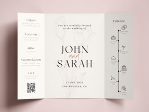 BeyzaLab Tulip Gatefold Wedding Invitation