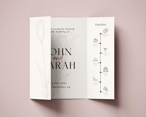 BeyzaLab Tulip Gatefold Wedding Invitation