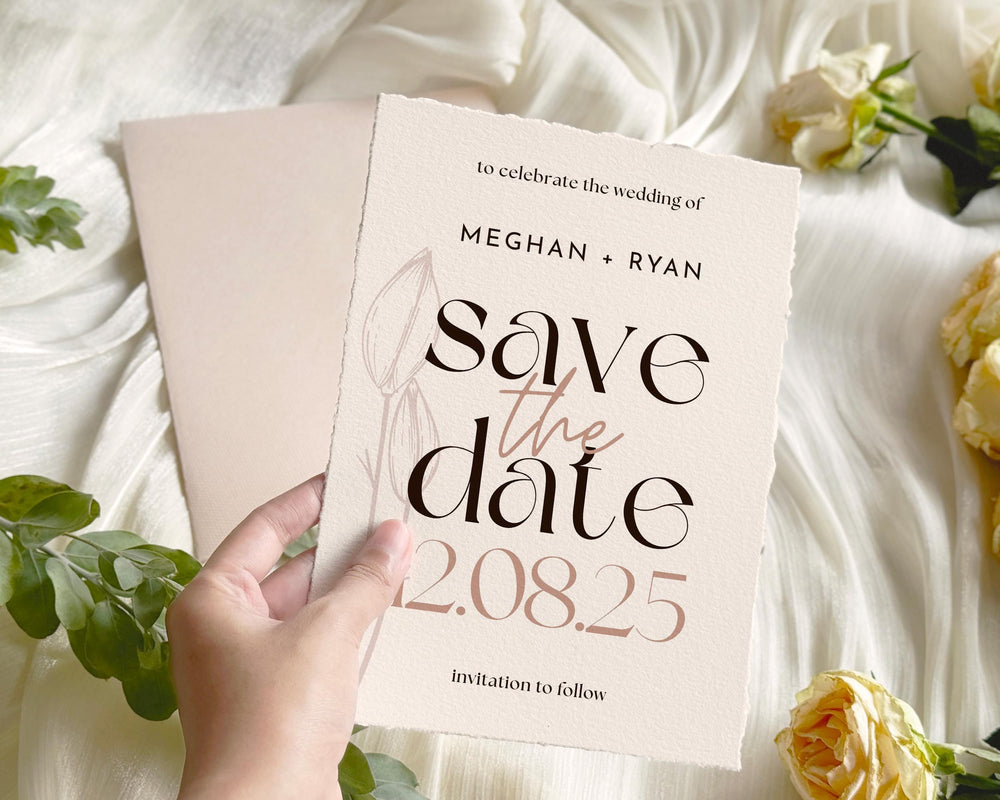 BeyzaLab Tulip Save The Date Invite