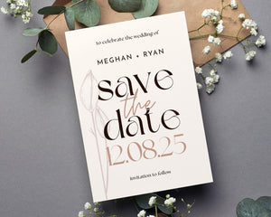 BeyzaLab Tulip Save The Date Invite