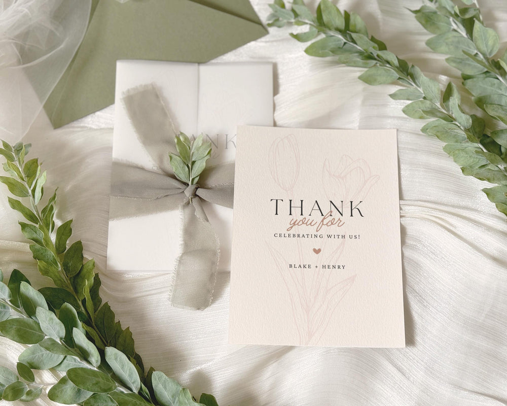 BeyzaLab Tulip Thank You Cards