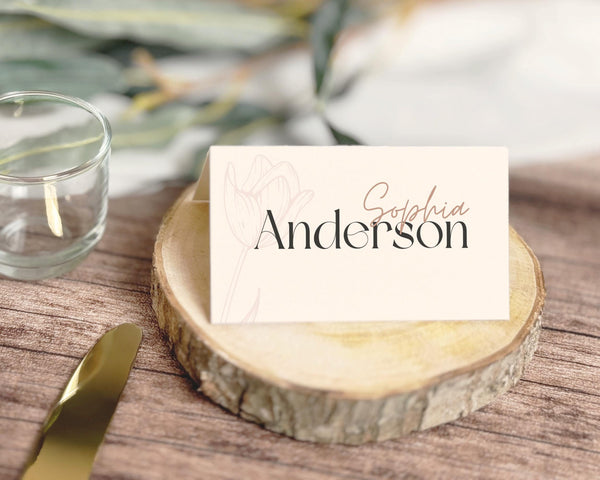 BeyzaLab Tulip Wedding Place Card