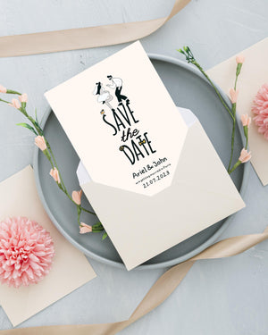 BeyzaLab Unique Cute Save The Date Invite