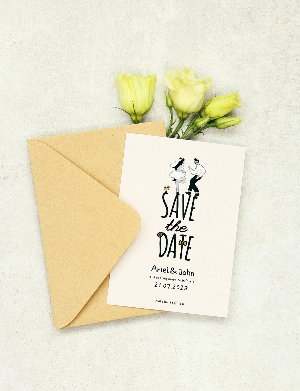BeyzaLab Unique Cute Save The Date Invite