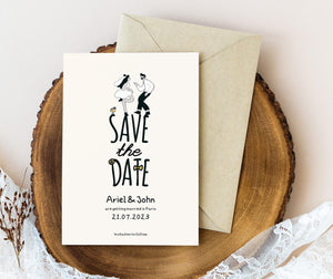 BeyzaLab Unique Cute Save The Date Invite