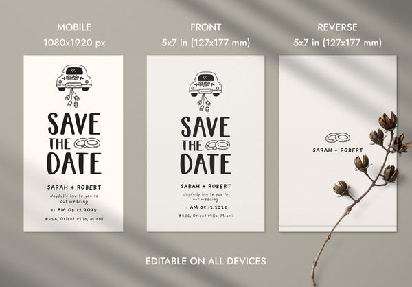 BeyzaLab Unique Save The Date Invite