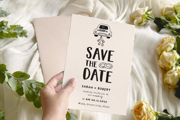 BeyzaLab Unique Save The Date Invite