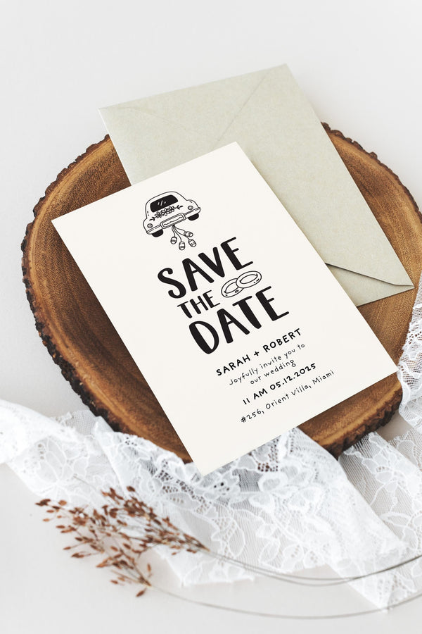 BeyzaLab Unique Save The Date Invite