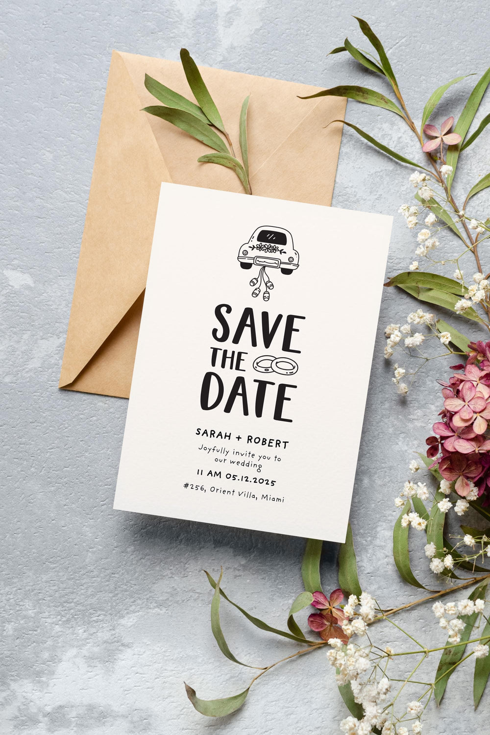 BeyzaLab Unique Save The Date Invite