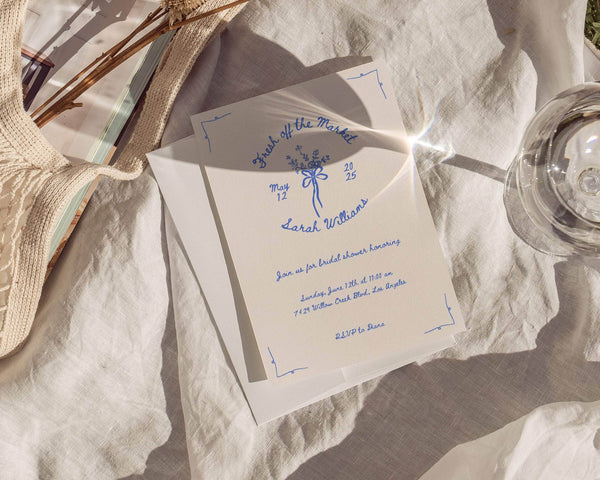 Instant Download - Canva Template Vintage Bridal Shower Invitation