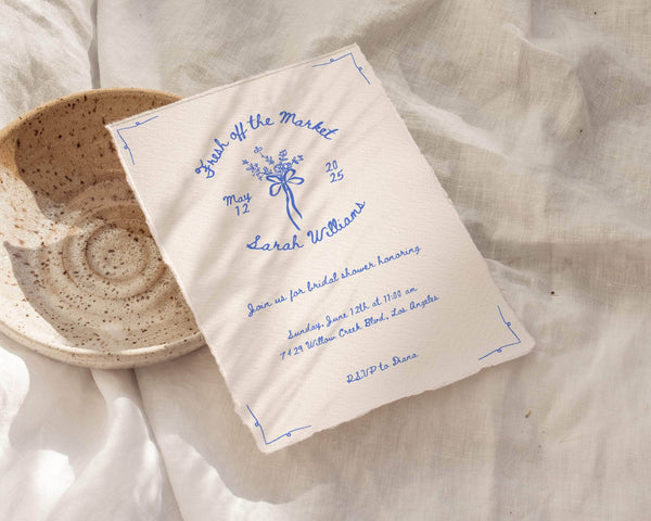 Instant Download - Canva Template Vintage Bridal Shower Invitation